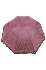 DZC KUZENLER AVM Marlux Fiyonklu Puantiyeli Rüzgara Dayanıklı Fiber Gövde Kadın Şemsiye