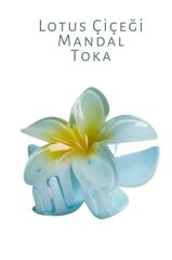 LOTUS MANDAL SAÇ TOKASI AKRİLİK PARLAK (MAVİ)