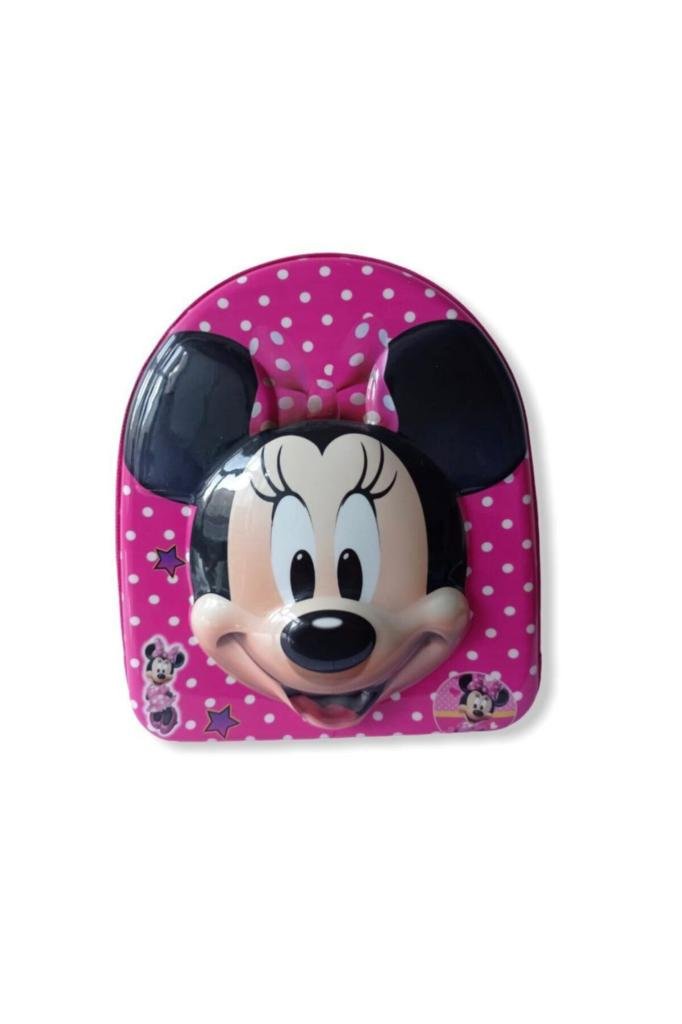 DZC KUZENLER AVM 3D Kabartmalı Pembe Mickey Mouse Günlük ve ufak boy sırt çanta 20 cm PEMBE