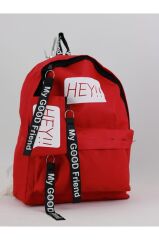 DZC KUZENLER AVM Unisex Hugbag Sırt Çantası Spor Okul Outdoor Laptop Çanta HEY CÜZDANLI KIRMIZI