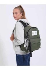 DZC KUZENLER AVM Unisex Hugbag Sırt Çantası Spor Okul Outdoor Laptop Çanta HEY CÜZDANLI YEŞİL