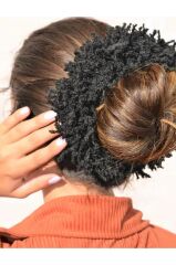 BÜYÜK Siyah Topuz Tokası( TESETTÜR EŞARP ALTI) SAÇ LASTİK
