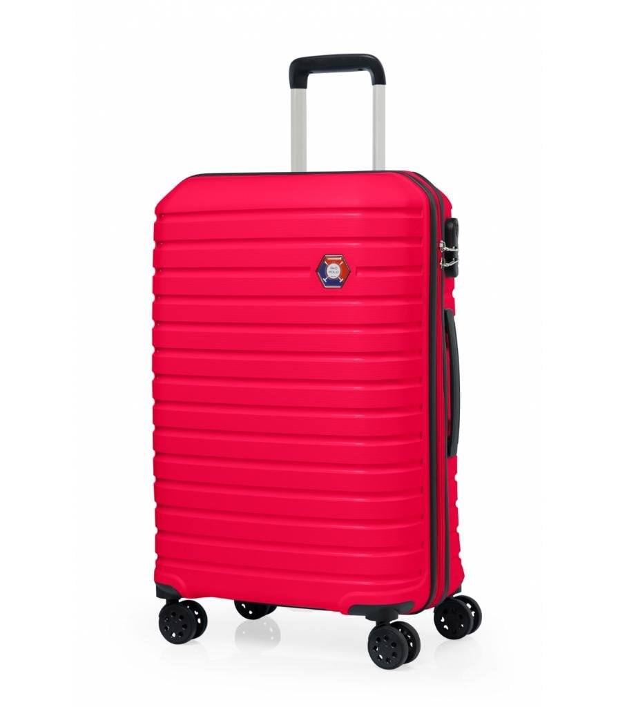 DZC KUZENLER AVM G&D Polo Suitcase PP Enjeksiyon Valiz Seyahat- Model 400.10 Pembe Küçük(kabin)Boy FUŞYA PEMBE