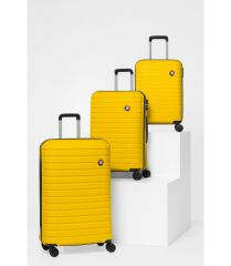 DZC KUZENLER AVM G&D Polo Suitcase PP Enjeksiyon Valiz Seyahat- Model 400.10 Pembe Küçük(kabin)Boy SARI