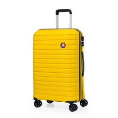 DZC KUZENLER AVM G&D Polo Suitcase PP Enjeksiyon Valiz Seyahat- Model 400.10 Pembe Küçük(kabin)Boy SARI