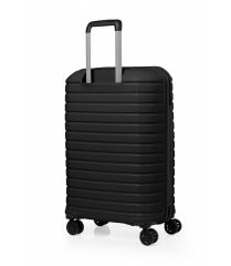 DZC KUZENLER AVM G&D Polo Suitcase PP Enjeksiyon Valiz Seyahat- Model 400.10 Pembe Küçük(kabin)Boy SİYAH