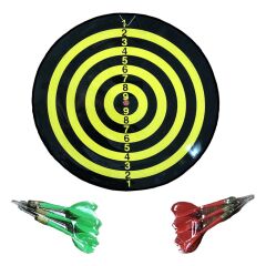 DZC KUZENLER AVM ÇİFT YÖNLÜ İĞNELİ DART TAHTASI 6 OK SPOR AKTİVİTE OYUNCAK 23 CM