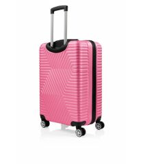 DZC KUZENLER AVM ORTA BOY VE MAKYAJ G&D Polo Suitcase ABS Lüx Valiz Seyahat Seti  2 Lİ PEMBE
