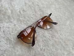 Siyah Unisex  Yarım Çerçeveli Metal  Güneş Gözlüğü KAHVERENGİ