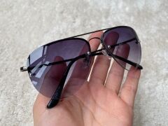 Siyah Unisex  Yarım Çerçeveli Metal  Güneş Gözlüğü SİYAH