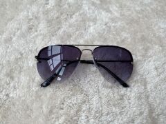 Siyah Unisex  Yarım Çerçeveli Metal  Güneş Gözlüğü SİYAH