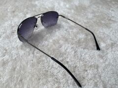 Siyah Unisex  Yarım Çerçeveli Metal  Güneş Gözlüğü SİYAH