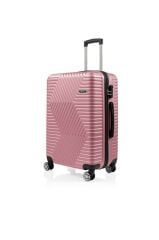 DZC KUZENLER AVM G&d Gedox Polo Suitcase Abs Küçük Boy Lüx Seyahat Valiz GÜLKURUSU PEMBE