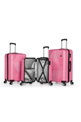 DZC KUZENLER AVM G&d Gedox Polo Suitcase Abs Küçük Boy Lüx Seyahat Valiz PEMBE