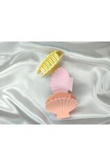 Kadın 3'lü Renkli Deniz Kabuğu Istiridye Desenli Mandal Toka Seti