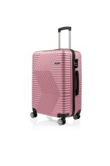 DZC KUZENLER AVM G&d Gedox Polo Suitcase Abs Büyük Boy Lüx Seyahat Valiz tekli GÜL KURUSU(PEMBE)