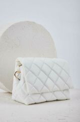 Kadın Bej Kroko Desenli Omuz Çantası