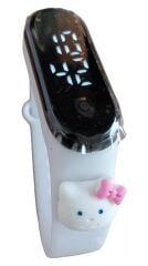 DZC KUZENLER AVM Hello Kitty Figürlü Led Dokunmatik Ekranlı Su Geçirmez Dijital Çocuk Ve Genç Kol Saati (AKILLI DEĞİLLER)
