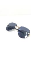 Unisex Sİyah Lens Çerçevesiz Kristal Kesim Lens Uv400 Güneş Gözlüğü