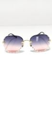 Unisex Sİyah Lens Çerçevesiz Kristal Kesim Lens Uv400 Güneş Gözlüğü iki renk
