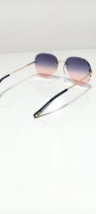 Unisex Sİyah Lens Çerçevesiz Kristal Kesim Lens Uv400 Güneş Gözlüğü iki renk