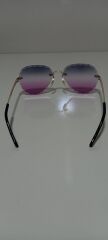Unisex Sİyah Lens Çerçevesiz Kristal Kesim Lens Uv400 Güneş Gözlüğü MOR