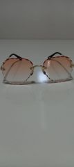 Unisex Sİyah Lens Çerçevesiz Kristal Kesim Lens Uv400 Güneş Gözlüğü KAHVERENGİ
