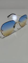 Unisex Sİyah Lens Çerçevesiz Kristal Kesim Lens Uv400 Güneş Gözlüğü ÇOKLU RENK