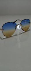 Unisex Sİyah Lens Çerçevesiz Kristal Kesim Lens Uv400 Güneş Gözlüğü ÇOKLU RENK