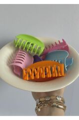 Mandal Toka 6'lı Büyük Boy Pastel Renk Mandal Toka Seti