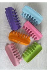 Mandal Toka 6'lı Büyük Boy Pastel Renk Mandal Toka Seti